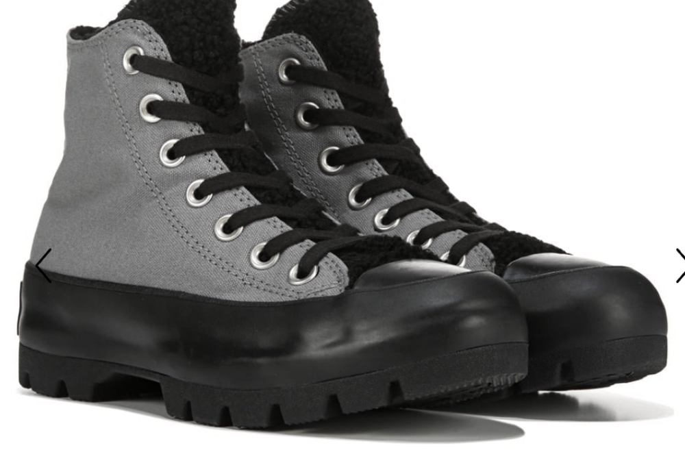 Converse, Sherpa lined, Lugged gray high top lined sneaker boots - Picture 8 of 8